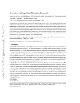 Generalized Multi-agent Social Simulation Framework