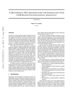 A Multimodal GUI Architecture for Interfacing with LLM-Based Conversational Assistants