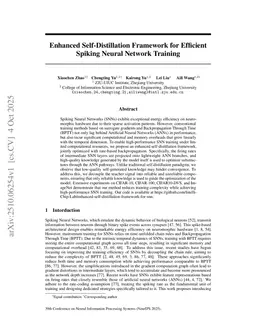 Enhanced Self-Distillation Framework for Efficient Spiking Neural Network Training
