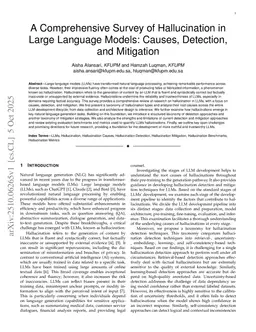 Large Language Models Hallucination: A Comprehensive Survey