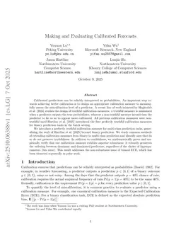 Making and Evaluating Calibrated Forecasts