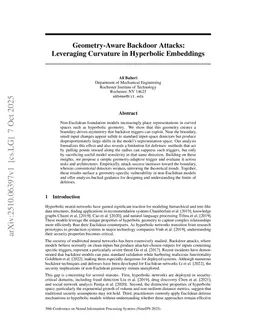 Geometry-Aware Backdoor Attacks: Leveraging Curvature in Hyperbolic Embeddings