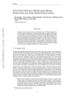Test-Time Efficient Pretrained Model Portfolios for Time Series Forecasting