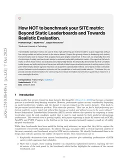 How NOT to benchmark your SITE metric: Beyond Static Leaderboards and Towards Realistic Evaluation