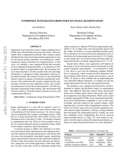 Superpixel Integrated Grids for Fast Image Segmentation