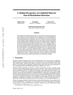 A Median Perspective on Unlabeled Data for Out-of-Distribution Detection