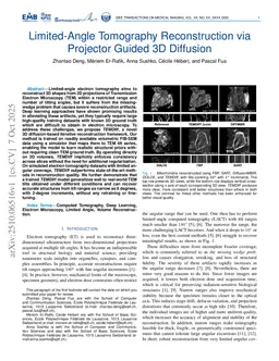 Limited-Angle Tomography Reconstruction via Projector Guided 3D Diffusion