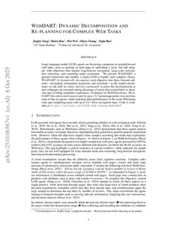 WebDART: Dynamic Decomposition and Re-planning for Complex Web Tasks