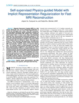 Self-supervised Deep Unrolled Model with Implicit Neural Representation Regularization for Accelerating MRI Reconstruction