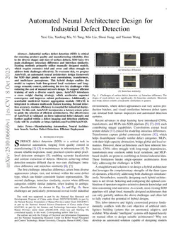 Automated Neural Architecture Design for Industrial Defect Detection
