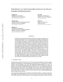 The Effect of Attention Head Count on Transformer Approximation