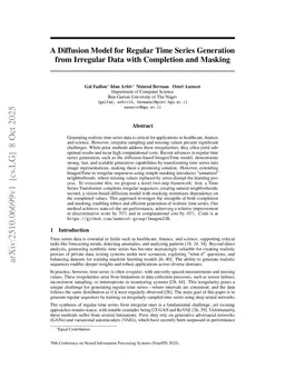 A Diffusion Model for Regular Time Series Generation from Irregular Data with Completion and Masking