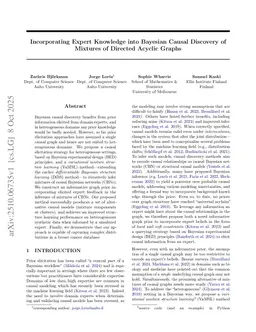 Incorporating Expert Knowledge into Bayesian Causal Discovery of Mixtures of Directed Acyclic Graphs