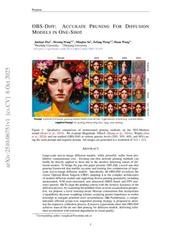 OBS-Diff: Accurate Pruning For Diffusion Models in One-Shot