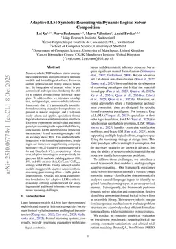 Adaptive LLM-Symbolic Reasoning via Dynamic Logical Solver Composition