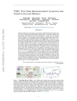 TTRV: Test-Time Reinforcement Learning for Vision Language Models