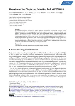 Overview of the Plagiarism Detection Task at PAN 2025