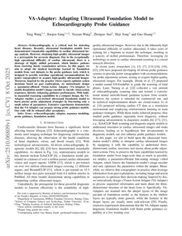 VA-Adapter: Adapting Ultrasound Foundation Model to Echocardiography Probe Guidance