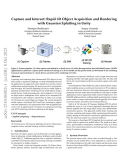 Capture and Interact: Rapid 3D Object Acquisition and Rendering with Gaussian Splatting in Unity