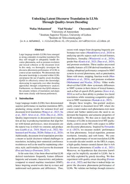 Unlocking Latent Discourse Translation in LLMs Through Quality-Aware Decoding