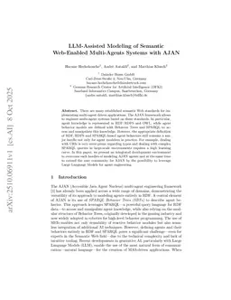 LLM-Assisted Modeling of Semantic Web-Enabled Multi-Agents Systems with AJAN