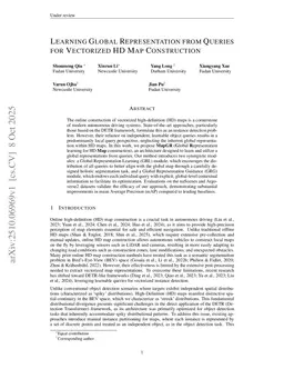 Learning Global Representation from Queries for Vectorized HD Map Construction