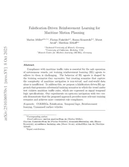 Falsification-Driven Reinforcement Learning for Maritime Motion Planning