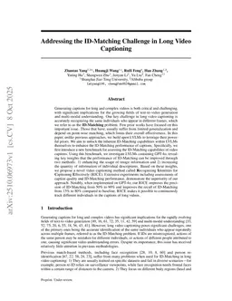 Addressing the ID-Matching Challenge in Long Video Captioning