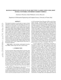 Bayesian Modelling of Multi-Year Crop Type Classification Using Deep Neural Networks and Hidden Markov Models