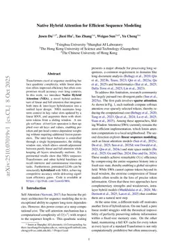 Native Hybrid Attention for Efficient Sequence Modeling