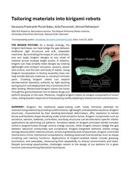 Tailoring materials into kirigami robots