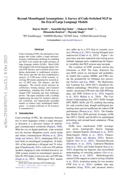 Beyond Monolingual Assumptions: A Survey of Code-Switched NLP in the Era of Large Language Models across Modalities