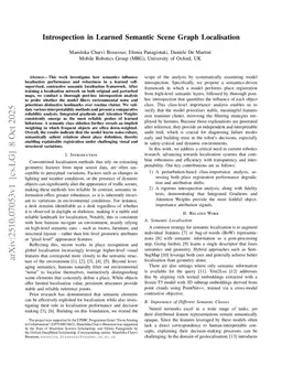 Introspection in Learned Semantic Scene Graph Localisation