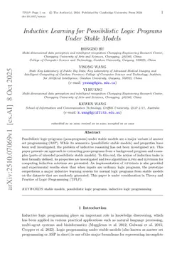Inductive Learning for Possibilistic Logic Programs Under Stable Models