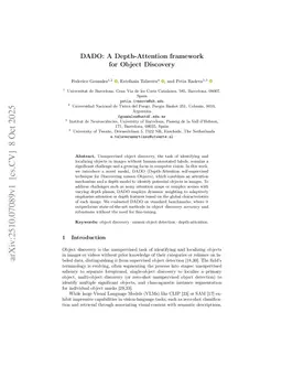 DADO: A Depth-Attention framework for Object Discovery