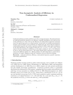 Non-Asymptotic Analysis of Efficiency in Conformalized Regression