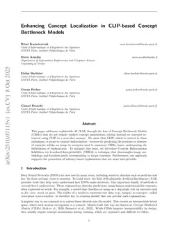 Enhancing Concept Localization in CLIP-based Concept Bottleneck Models