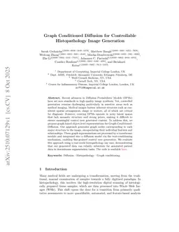 Graph Conditioned Diffusion for Controllable Histopathology Image Generation