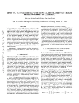 DPMM-CFL: Clustered Federated Learning via Dirichlet Process Mixture Model Nonparametric Clustering