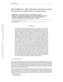 NewtonBench: Benchmarking Generalizable Scientific Law Discovery in LLM Agents