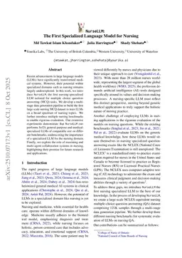 NurseLLM: The First Specialized Language Model for Nursing