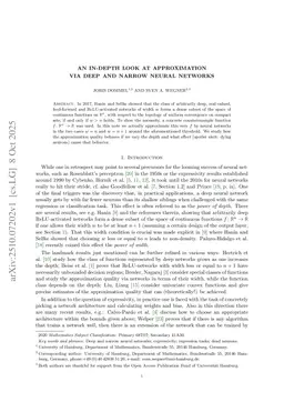 An in-depth look at approximation via deep and narrow neural networks