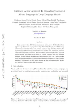 Sunflower: A New Approach To Expanding Coverage of African Languages in Large Language Models