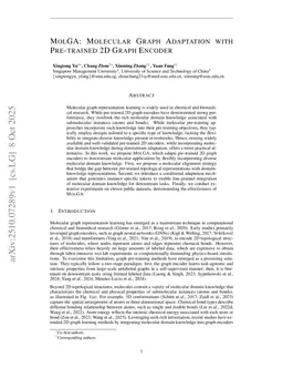 MolGA: Molecular Graph Adaptation with Pre-trained 2D Graph Encoder
