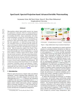 SpecGuard: Spectral Projection-based Advanced Invisible Watermarking