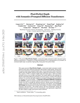 Pixel-Perfect Depth with Semantics-Prompted Diffusion Transformers