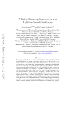 A Digital Pheromone-Based Approach for In-Control/Out-of-Control Classification