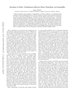 Attention to Order: Transformers Discover Phase Transitions via Learnability