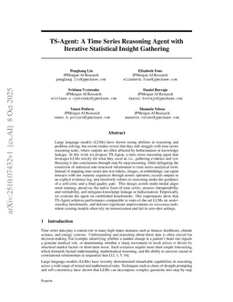 TS-Agent: A Time Series Reasoning Agent with Iterative Statistical Insight Gathering