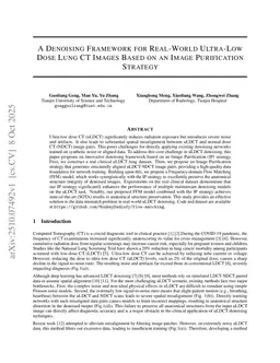 A Denoising Framework for Real-World Ultra-Low-Dose Lung CT Images Based on an Image Purification Strategy